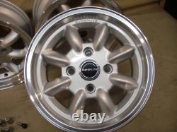 Ford Escort Cortina Capri 6x13 Alloy Wheel Set Jbw Superlite 13x6 Silver