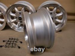 Ford Escort Cortina Capri 6x13 Alloy Wheel Set Jbw Superlite 13x6 Silver