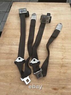 Ford Escort Cortina Seat Belts Pair RETRACTABLE Brand New Original Ford 69BBT