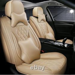 Full Set Leather5-Seats Car Seat Cover Cushions Pillows For Interior Accessories