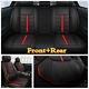 Full Surrounded Car Seat Covers Black/red Leather Front+rear For 5-seats Car Suv