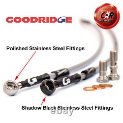 Goodridge Steel E. Blue Brake Hoses For Ford Cortina Mk2 1966-1970 SFD0603-3C-EB