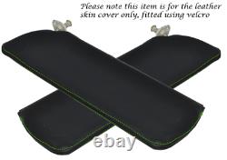Green Stitch Fits Ford Cortina Mk2 Mk3 1600e 2x Sun Visors Leather Covers Only