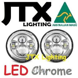 JTX 7 LED Headlights Chrome no Halo Ford Cortina Mk1 Mk2 Escort