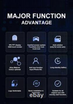LCD Touch Screen Smart Key For Remote Keyless Entry Start Stop Engine Window