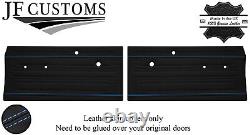 L Blue Stitch Leather 2x Front Door Card Covers Fits Ford Cortina Mk2 4dr Style2