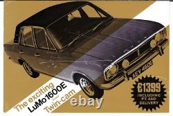 LuMo Ford Cortina 1600E Twin Cam Mk2 c1969 UK Market Foldout Sales Brochure
