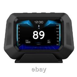 OBD2+GPS Car Head Up Digital Display HUD Gauge Water Oil Temp Speedometer Alarm