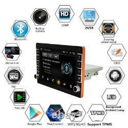 Quad-Core 9in 1Din Car Radio Stereo MP5 Player GPS SAT NAV Bluetooth+Rear Camera