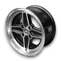 RS Style Alloy Wheels Black For Ford Cortina MK2 7x13 ET 5