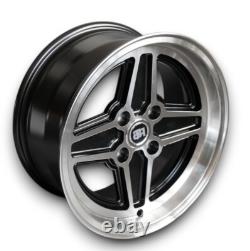 RS Style Alloy Wheels Black For Ford Cortina MK2 7x15 ET 5