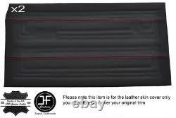 Red Stich 2x Full Front Door Card Leather Covers Fits Ford Cortina Mk2 4 Door