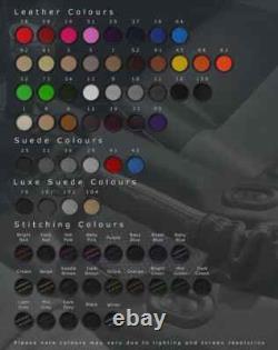 Red Stich 2x Full Front Door Card Leather Covers Fits Ford Cortina Mk2 4 Door