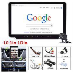 Rotatable 10.1in 1Din Car Multimedia Player BT FM Stereo Radio GPS WiFi MP5 +Cam