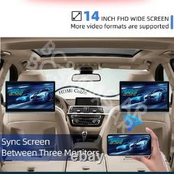 Rotatable Vehicle Headrest Monitor Car Rear Seat Video TV Player FM Bluetooth