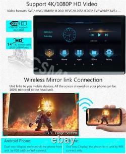 Rotatable Vehicle Headrest Monitor Car Rear Seat Video TV Player FM Bluetooth