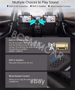 Rotatable Vehicle Headrest Monitor Car Rear Seat Video TV Player FM Bluetooth