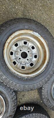 Set Of 4 Original Sports Steel Wheels Escort Mk2 Cortina Mk3 Mk4 Mk5 Dartboard