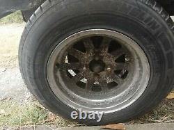 Set of 4 Polished 14 Weller Alloy Wheels + matching Tyres Ford Capri Cortina