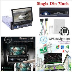 Single 1Din Android 8.1 7in Car Stereo MP5 Player GPS FM Radio WiFi Multimedia