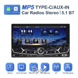Touch Screen Car Stereo Radio For Apple Wireless Carplay Android Auto Double Din