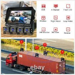 Truck DVR Wireless Dash Camera 7 Monitor Rear View System For Parking Rearview