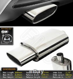 UNIVERSAL STAINLESS STEEL PERFORMANCE EXHAUST BACKBOX LMS-004 Ford 1