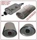 Universal T304 Stainless Steel Exhaust Performance Silencer 14x6x4x52mm-frd1