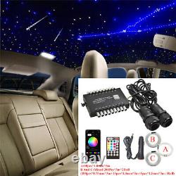 Universal 32W 490Pcs Fiber Optic RGB LED Car Roof Ceiling Star Light Lamp BT APP