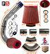 Universal Performance Cold Air Feed Pipe Air Filter Kit Red 2103rf-frd1