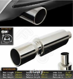 Universal Performance Free Flow Stainless Steel Exhaust Backbox Yfx-0629 Frd1