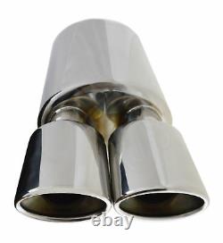Universal Performance Free Flow T304 Stainless Steel Exhaust Back Box Fd1