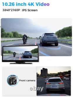 10.26in Voiture Dvr Dash Enregistreur Vidéo Wifi Bluetooth Carplay/android Auto