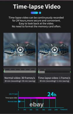 12in 3 Lens Car Dvr Dash Cam Enregistreur Vidéo Bt Wifi Gps Avant & Rear &side Caméra