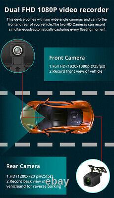 140° 8po Android 8.1 Bt Wifi 4g Gps Front Rear Camera Dash Cam Car Dvr Recorder