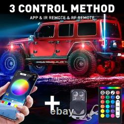 16Pods LED RGB sous voiture ATV UTV lumières de roche néon sous la carrosserie lampe App UK