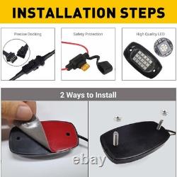 16Pods LED RGB sous voiture ATV UTV lumières de roche néon sous la carrosserie lampe App UK