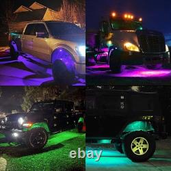 16Pods LED RGB sous voiture ATV UTV lumières de roche néon sous la carrosserie lampe App UK