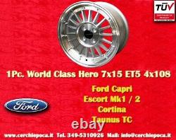 1 Circle Gué Escorte Capri Cortina Taunus 7x15 Et5 4x108 Talbot Lotus Roue