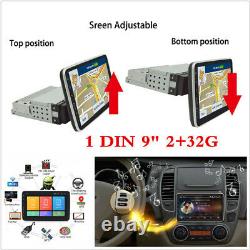 1 Din Android 8.1 9 Rotatif Quad-core 2 + Wifi 32g Voiture Stéréo Radio Gps Dab Obd