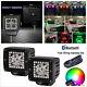 2x 3cube Pods Lampes De Travail Led Bt Rgb Halo Yeux D'ange Kit De Poursuite + Faisceau De Câblage