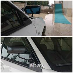 2 x rétroviseurs latéraux de voiture réglables, style fibre de carbone, couleur bleue miroir