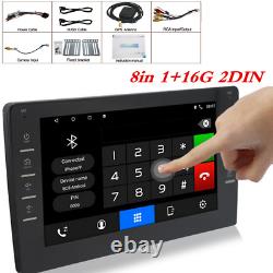 2din Android 9.0 8in Écran Tactile Voiture Stereo Mp5 Lecteur Gps Navigation Wifi 1+16g