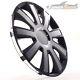4 Enjoliveurs De Roue 14 Pouces Flash Viii Noir / Gris Pour Citroën Ford