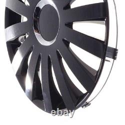 4 enjoliveurs de roue de 14 pouces Sail Noir pour Citroën Ford Lancia