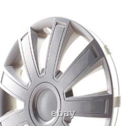 4 enjoliveurs de roues 15 pouces Arrow Lux argent pour Citroën Ford Lancia M