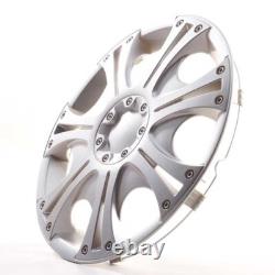 4 enjoliveurs de roues de 13 pouces Tobago Lux argent pour Citroën Ford Lancia