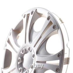 4 enjoliveurs de roues de 13 pouces Tobago Lux argent pour Citroën Ford Lancia