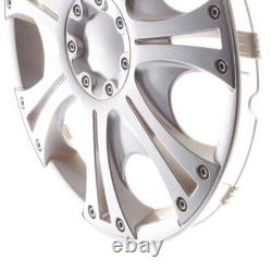 4 enjoliveurs de roues de 13 pouces Tobago Lux argent pour Citroën Ford Lancia