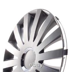 4 enjoliveurs de roues de 16 pouces Sail Grey grau pour Citroën Ford Lancia MIN